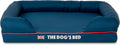 The Dog’s Bed Replacement Outer Cover, Oxford Fabric, Blue with Red Trim & UK Flag, Small