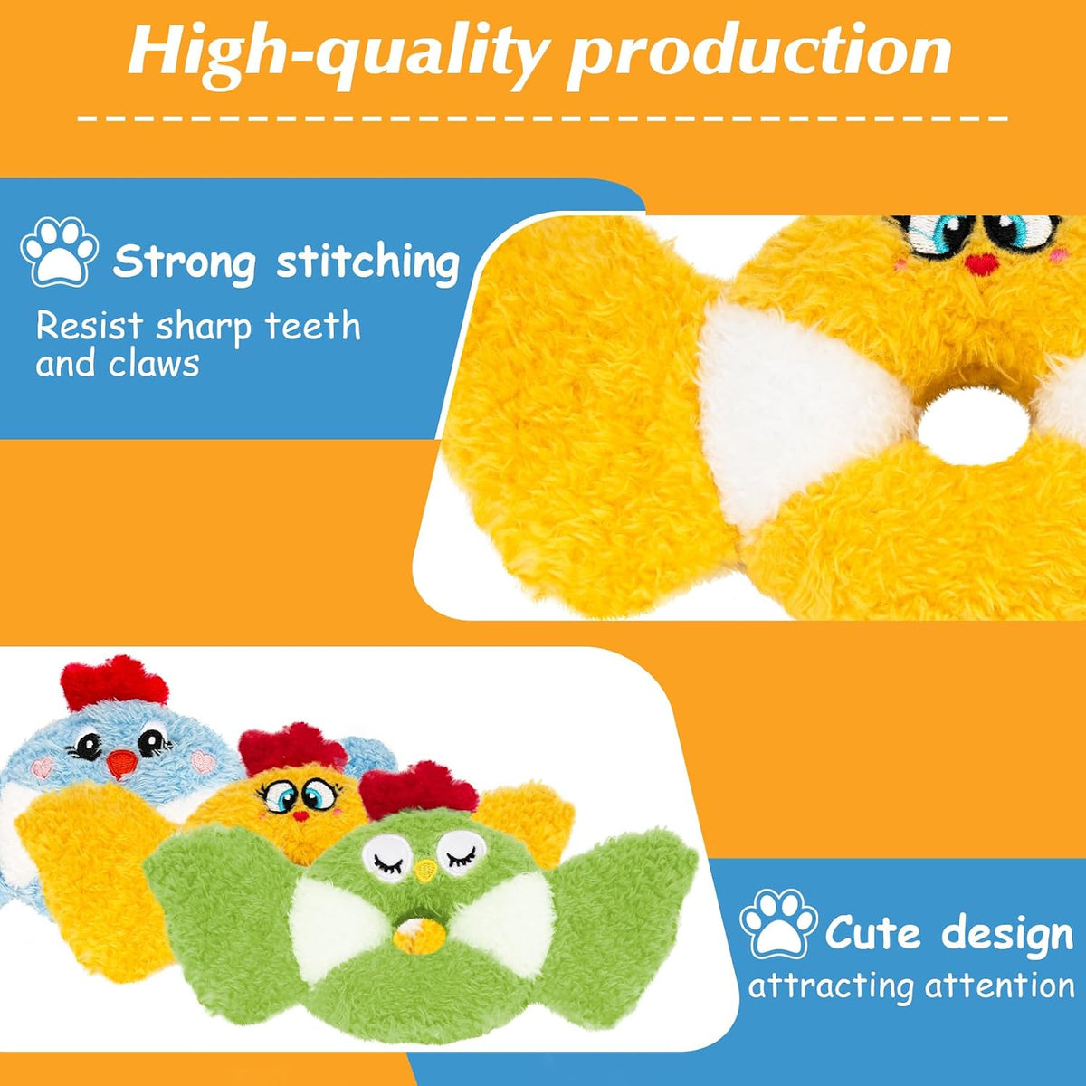 ETEKYER Catnip Toys Bird, Cat Toys for Indoor Cats, 3 Pack, 8.66 Inches | Crinkle Sound, Interactive Fun, Soft and Durable, Safe Kitten Chew Kitty Kicker Teeth Cleaning