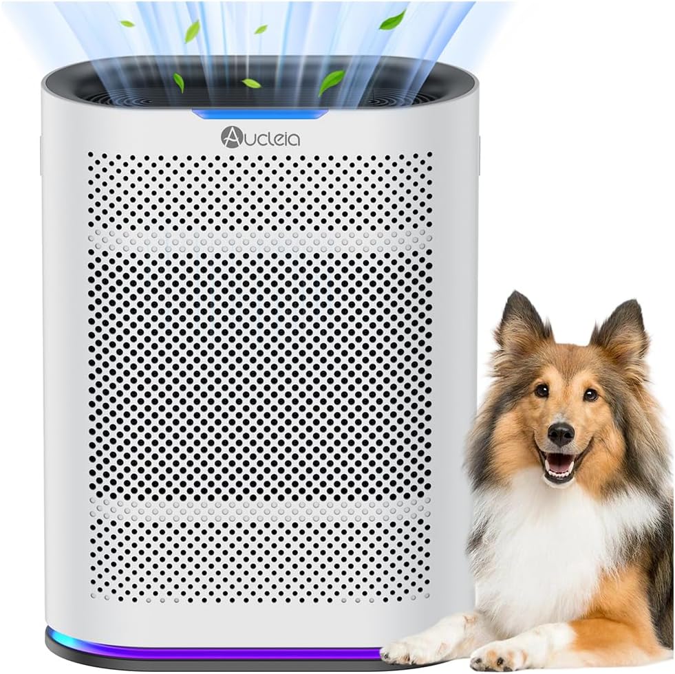 Aucleia Pet Air Purifiers for Home Large Room 2100 Ft², True HEPA Filter