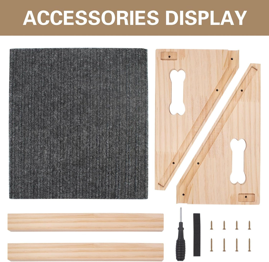Dog Ramp for Stairs, Wooden Low-Angled Pet Ramps (1 Pack)