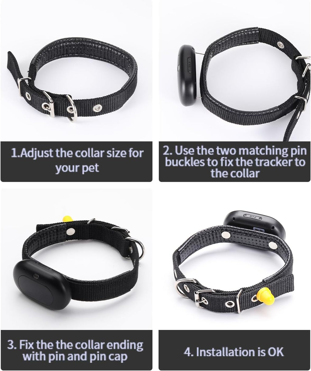 GPS 4G Tracker & Health Monitoring for Dog with LED Light Up,Sounding, Waterproof GPS Location & Smart Pet Activity Tracker, Super Long Standby time, Unlimited Range use for Dogs Collar