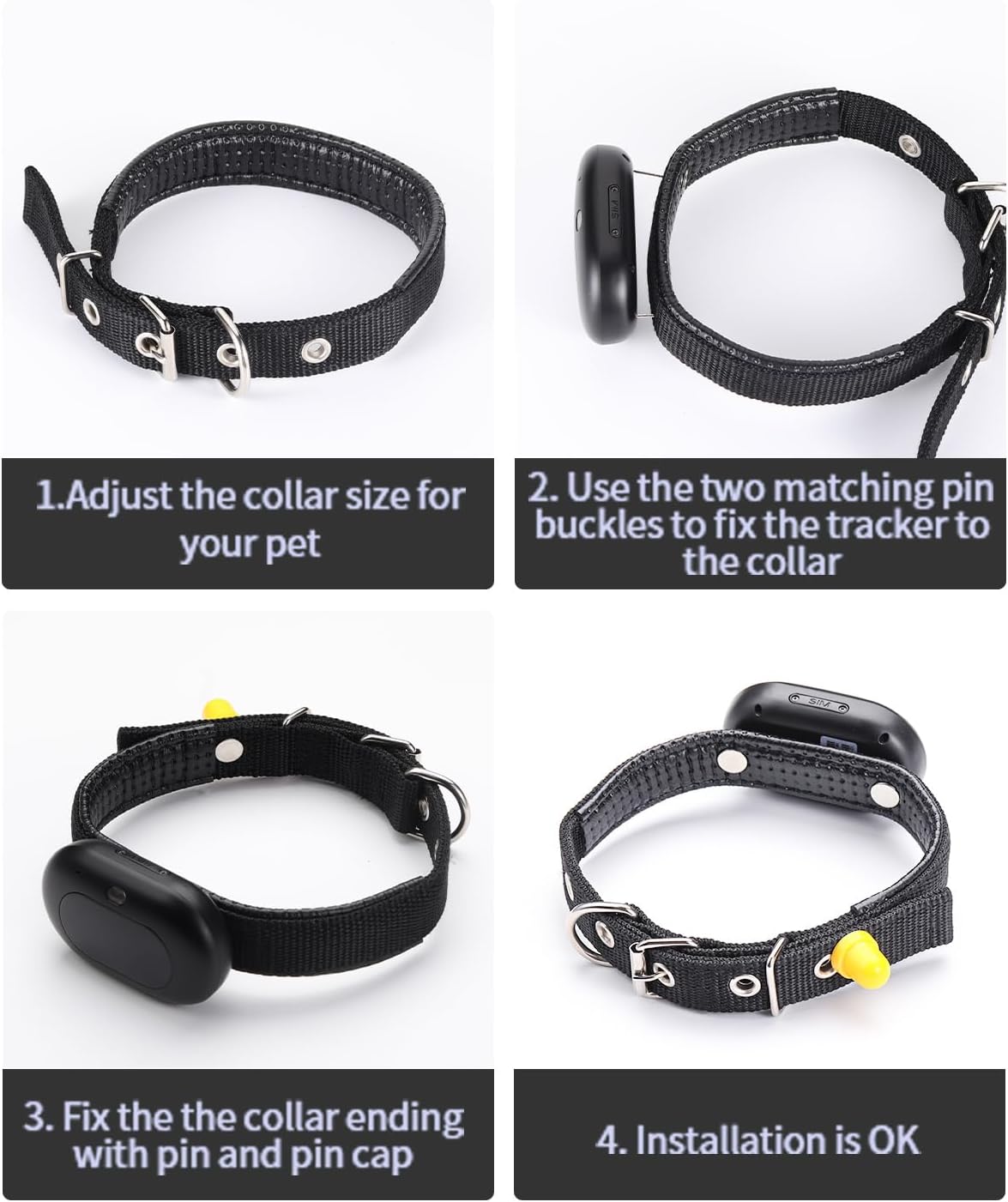 GPS 4G Tracker & Health Monitoring for Dog with LED Light Up,Sounding, Waterproof GPS Location & Smart Pet Activity Tracker, Super Long Standby time, Unlimited Range use for Dogs Collar