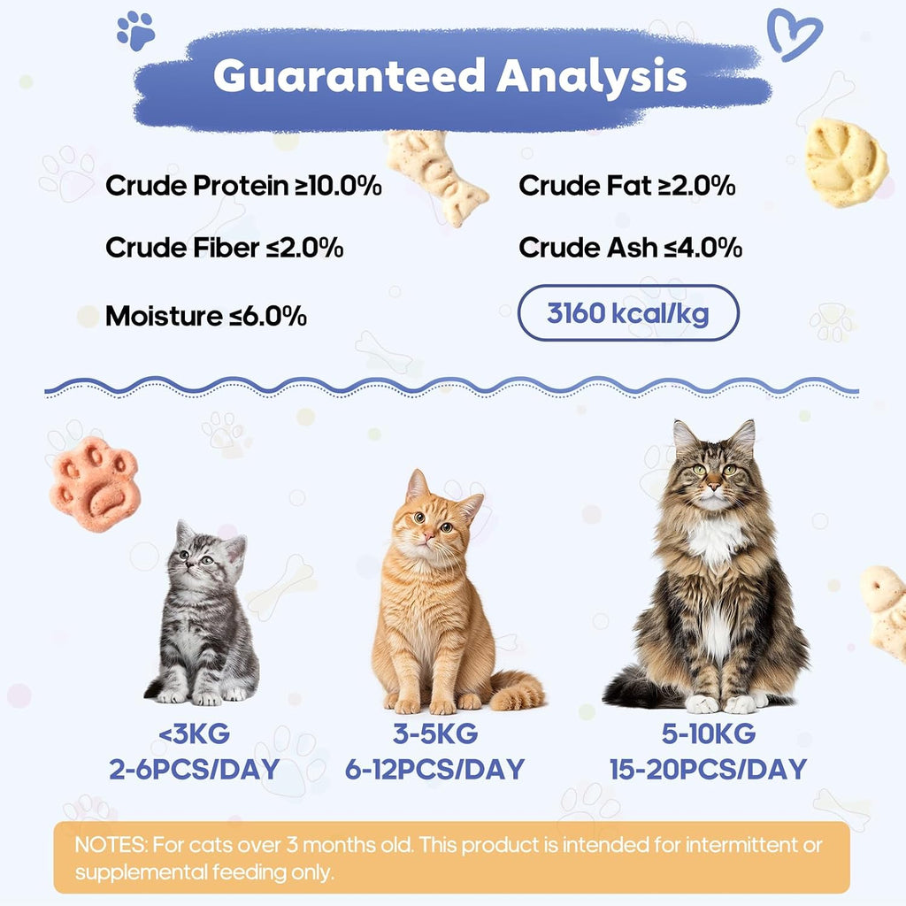 13.4 OZ Catnip Cat Treats for Indoor Cats, Mixed Flavor Biscuits with Salmon Shrimp Tuna Cat Grass, Hairball Control & Dental Care Kitten Snacks Crunchy Training Bites for Teeth Cleaning