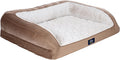Serta Orthopedic Quilted Couch Dog Bed for Pets, Desert Sand (X-Large)