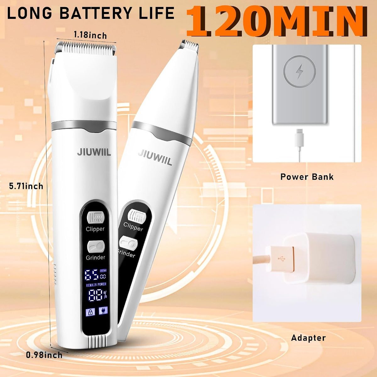 Dog Clippers for Grooming,4 in 1 Dog Grooming Kit Hair Clipper