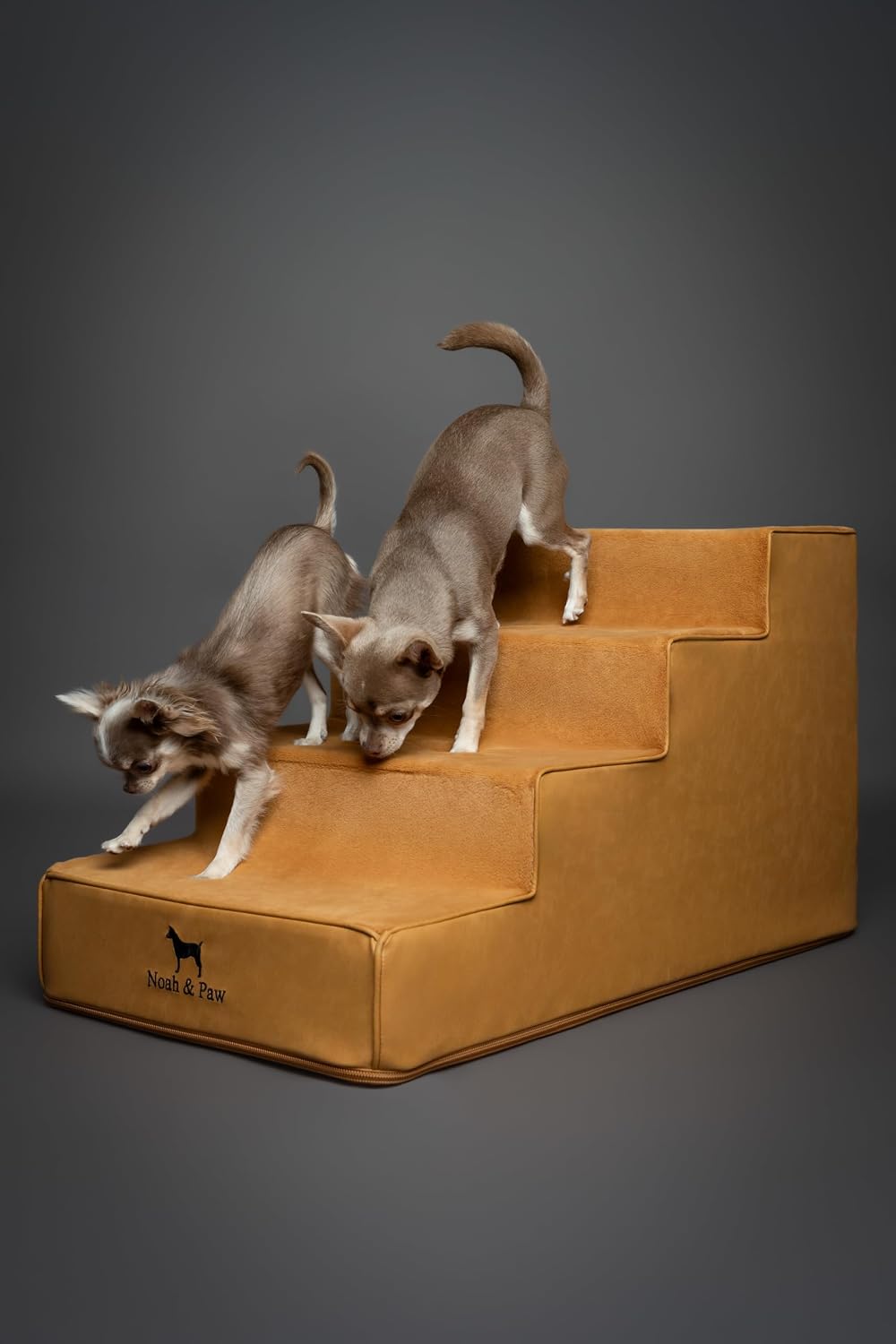 Noah & Paw Dog Steps for Bed, Up to 150lb, Extra Wide Dog Stairs for Bed
