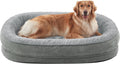 JOEJOY XL Orthopedic Dog Bed for Large Dogs, 360° Oval Bolster, 45"
