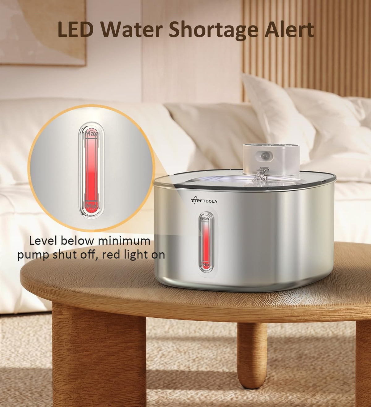 Cat Water Fountain Stainless Steel, 152fl-oz/4.5L Wireless Cat Fountain,5000mAh Battery Operated Pet Water Fountain for Cats Dogs,Ultra Quiet