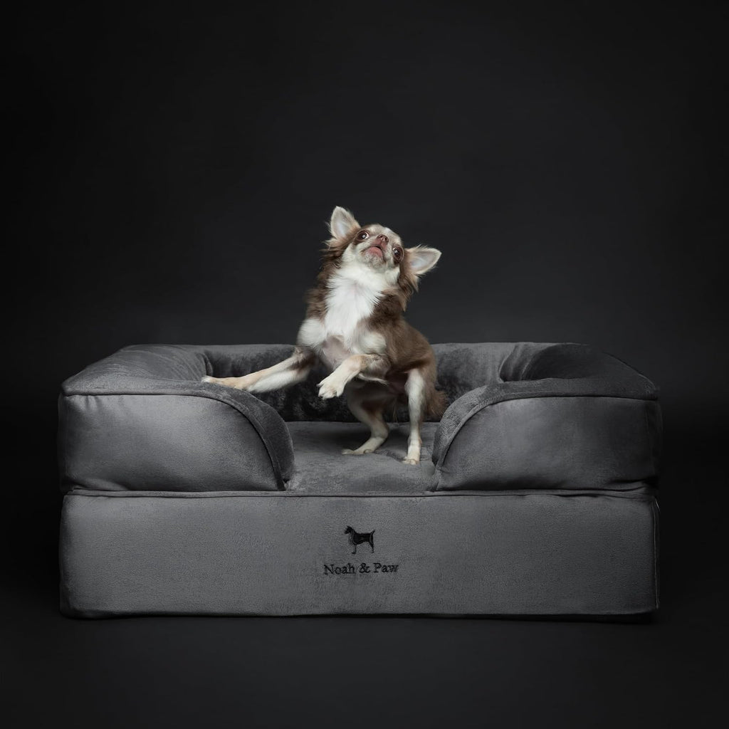 NOAH & PAW Dog Bed, Orthopedic Memory Cooling Foam (2X Base) 28x23x11in