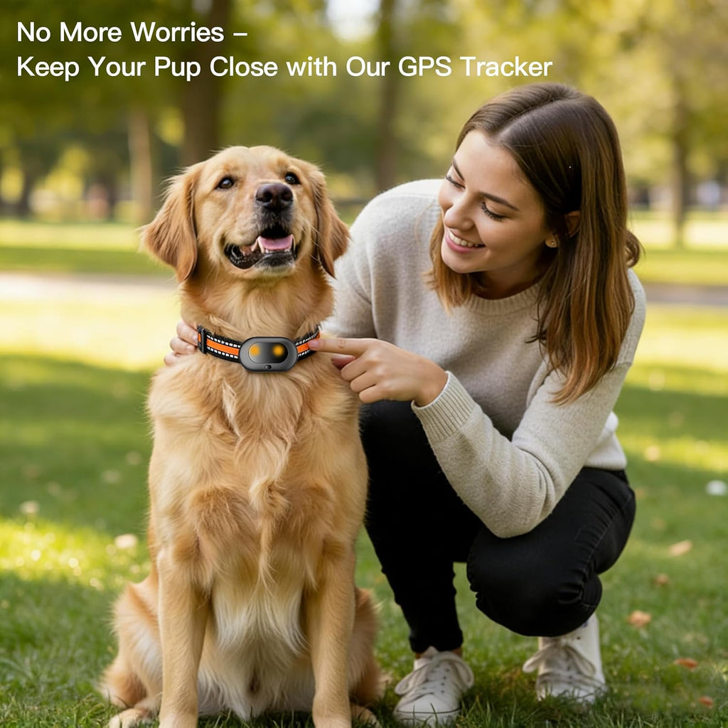GPS 4G Tracker & Health Monitoring for Dog with LED Light Up,Sounding, Waterproof GPS Location & Smart Pet Activity Tracker, Super Long Standby time, Unlimited Range use for Dogs Collar