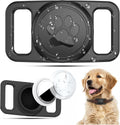 Linsaner Waterproof Dog Collar Holder for AirTag 1st & 2nd Gen, Black