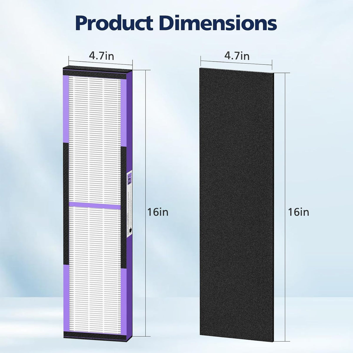 4+12 FLT4850PT Hepa Filter B Replacement for G-Guardian AC4825, #FLT4825