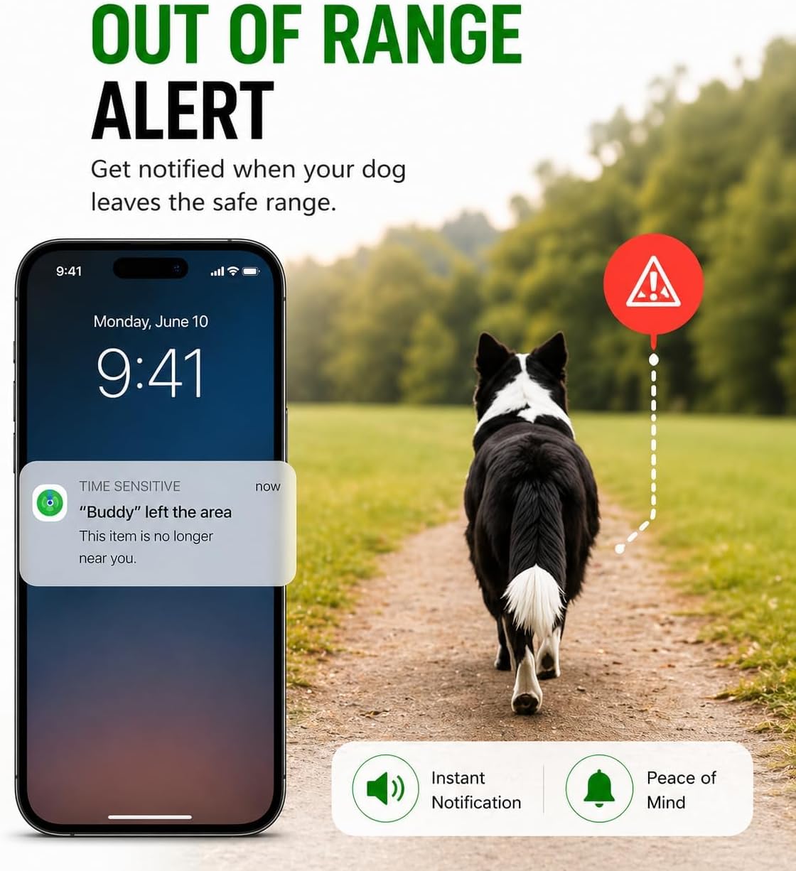 GPS Collar for Dogs (iOS Only) Smart tag,Waterproof Compatible with Apple Find My,No Monthly Fee,Advanced Tracking Solution Smart Collar for Pet Safety Ideal Small Large Dogs (iOS Tracker for Dog)