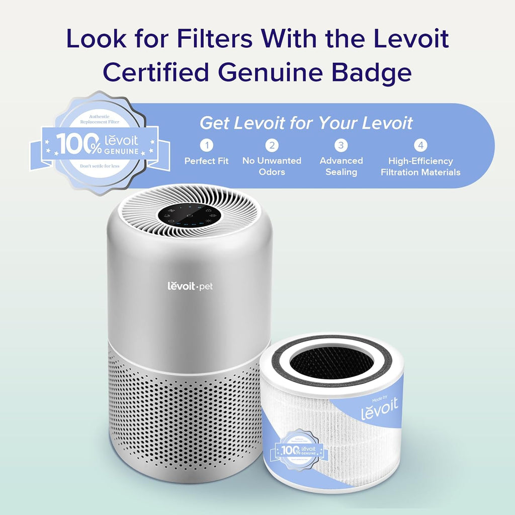 Levoit Air Purifier for Home Pets, Large Room Bedroom, AHAM VERIFIDE