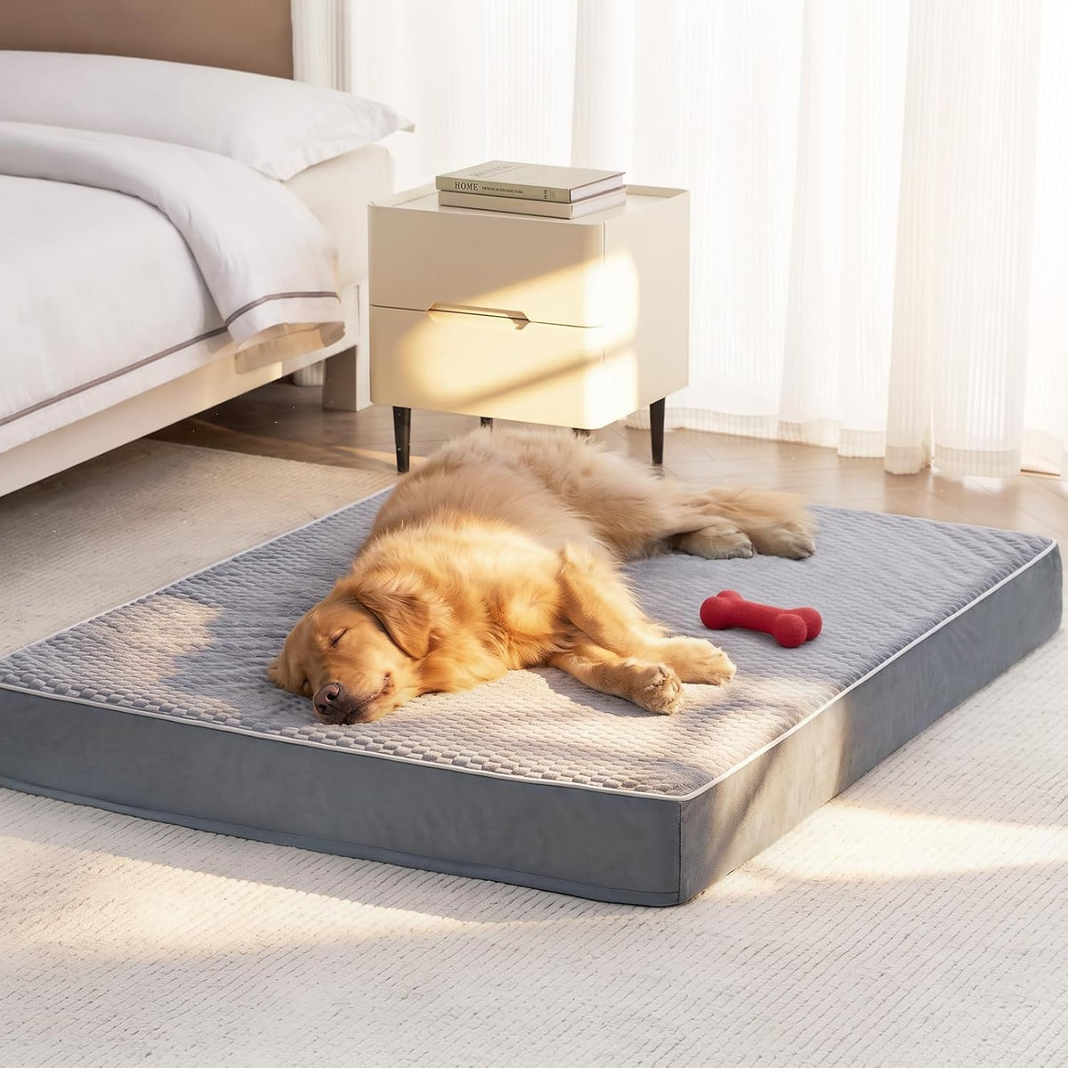 LEXTRO XL Waterproof Orthopedic Dog Bed for Crate Mat 44x32 Extra Large