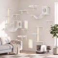 12-in-1 Cat Wall Shelves, Luxury Wall-Mounted Cat Shelves, Beige