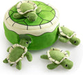 Hollypet Squeaky Hide and Seek Dog Toys for Small and Medium Dogs, Turtle | Interactive Plush Stuffed Dog Squeak Toys for Small Medium Sized Dogs and Non-Aggressive Chewers, Puppy Teeth Clean Chew Toys