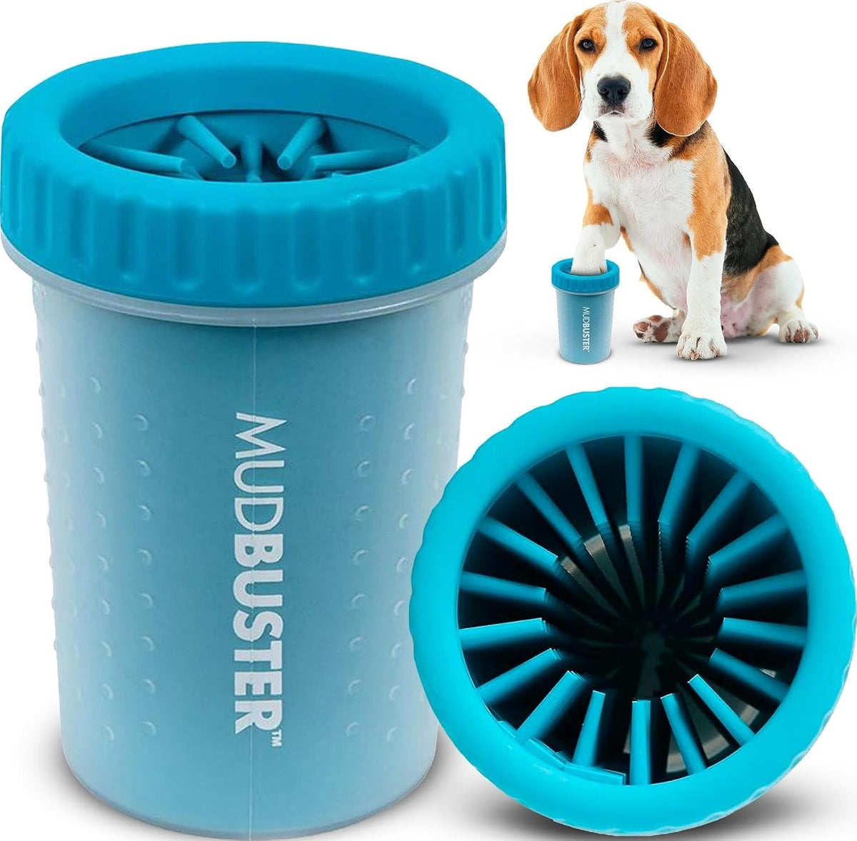 Dexas MudBuster Portable Dog Paw Cleaner, Medium, Blue - Premium Quality Pet Supplies and Accessories 