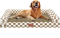 NANUYA Orthopedic Dog Bed for X-Large Dogs, 40 x 32 Inch, Brown Grid