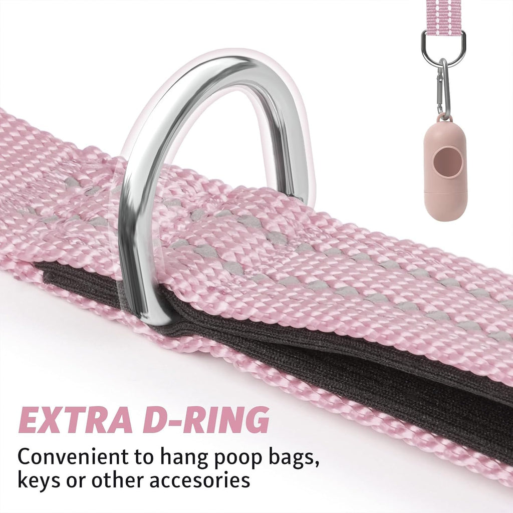 Long Dog Leash XiaZ Training Leashes 10/15/20/30/50/100ft Long Lead for Dogs 100ft Training Leash for Outside Pink 100 Foot Nylon Padded Handle Reflective Hiking Yard