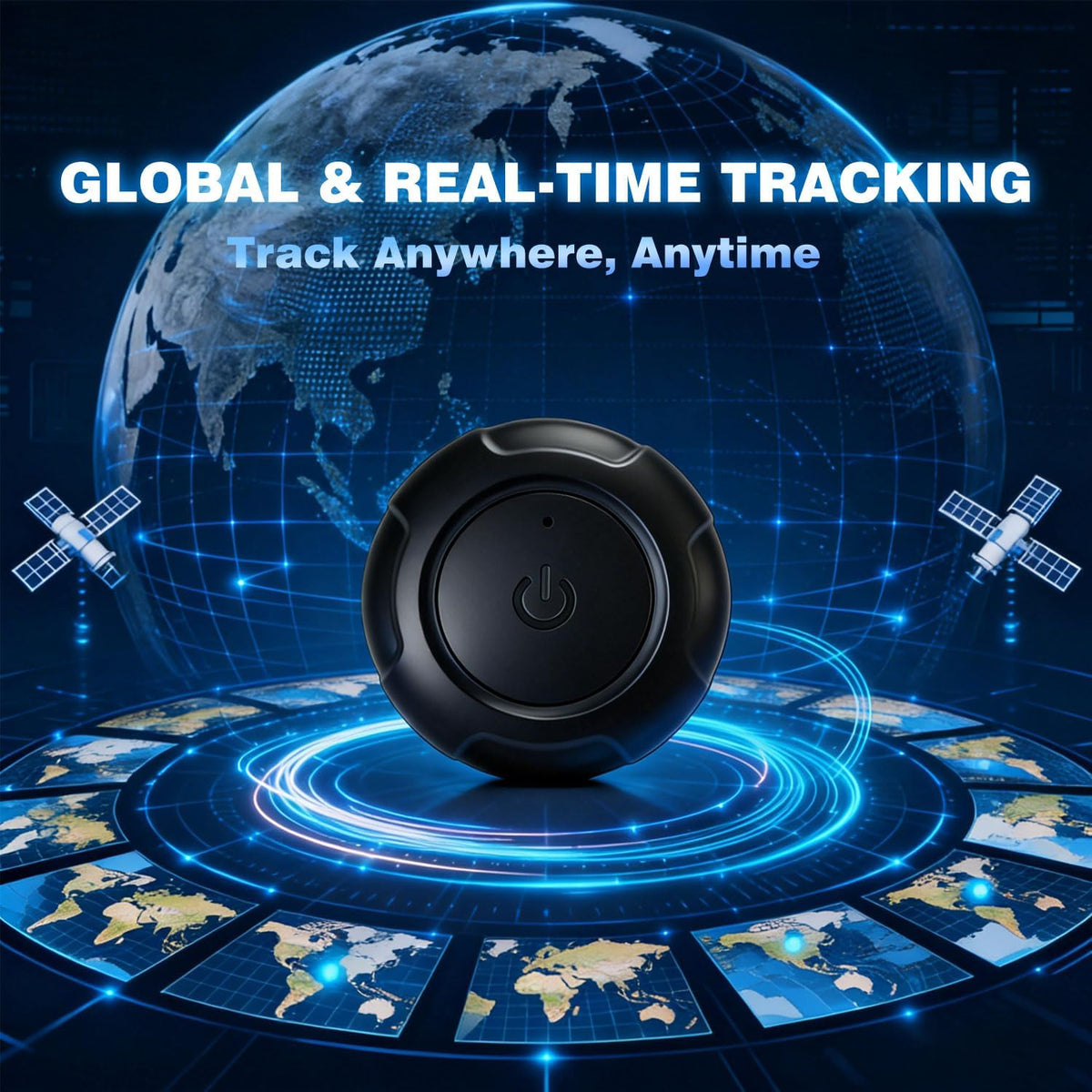GPS Tracker for Vehicles,Car GPS Tracker Portable Real Time Magnetic GPS Tracking Device, Full Global Coverage Location Tracker for Car,kids,dogs,Trucks/Person. No Subscription Required/No Monthly Fee