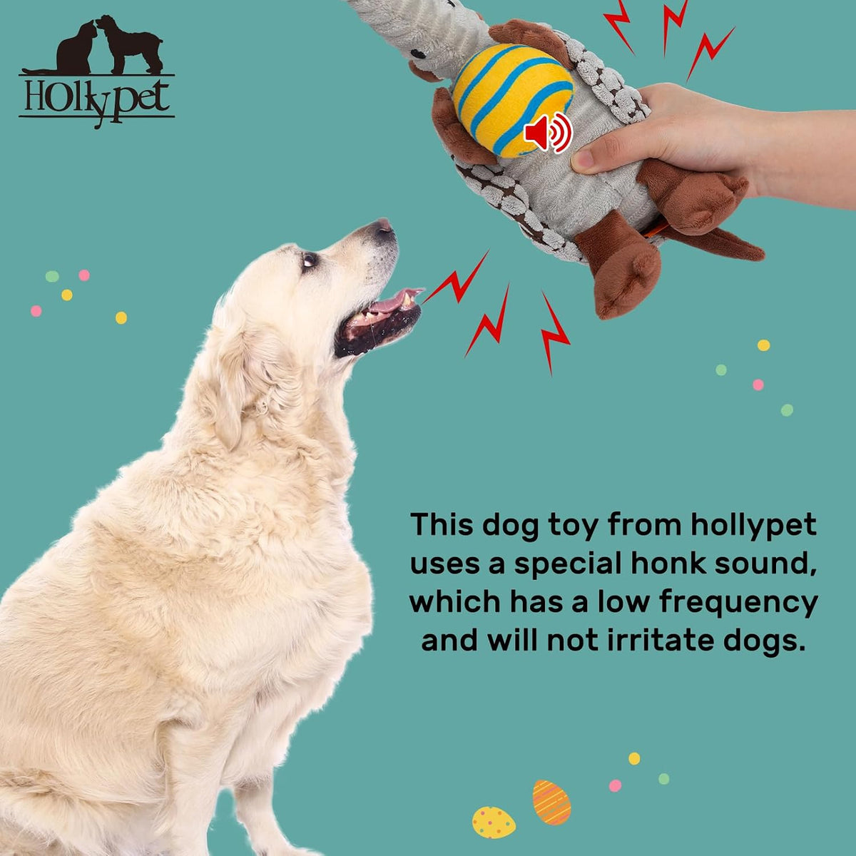 Hollypet Armadillo Squeaky Puppy Dog Toys for Small Medium Dogs, Yellow Egg | plush stuffed small dog squeak animal toy with unique grunt squeaker textured fabric for teeth cleaning toys