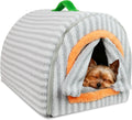 Dog House Indoor for Small Dogs & Cats, 2-in-1 Enclosed Dog Bed, Grey M