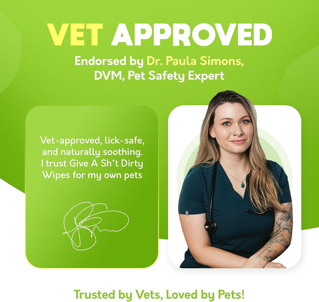 G.A.S Lick-Safe Daily Pet Wipes for Dogs and Cats, Unscented, 200 Count