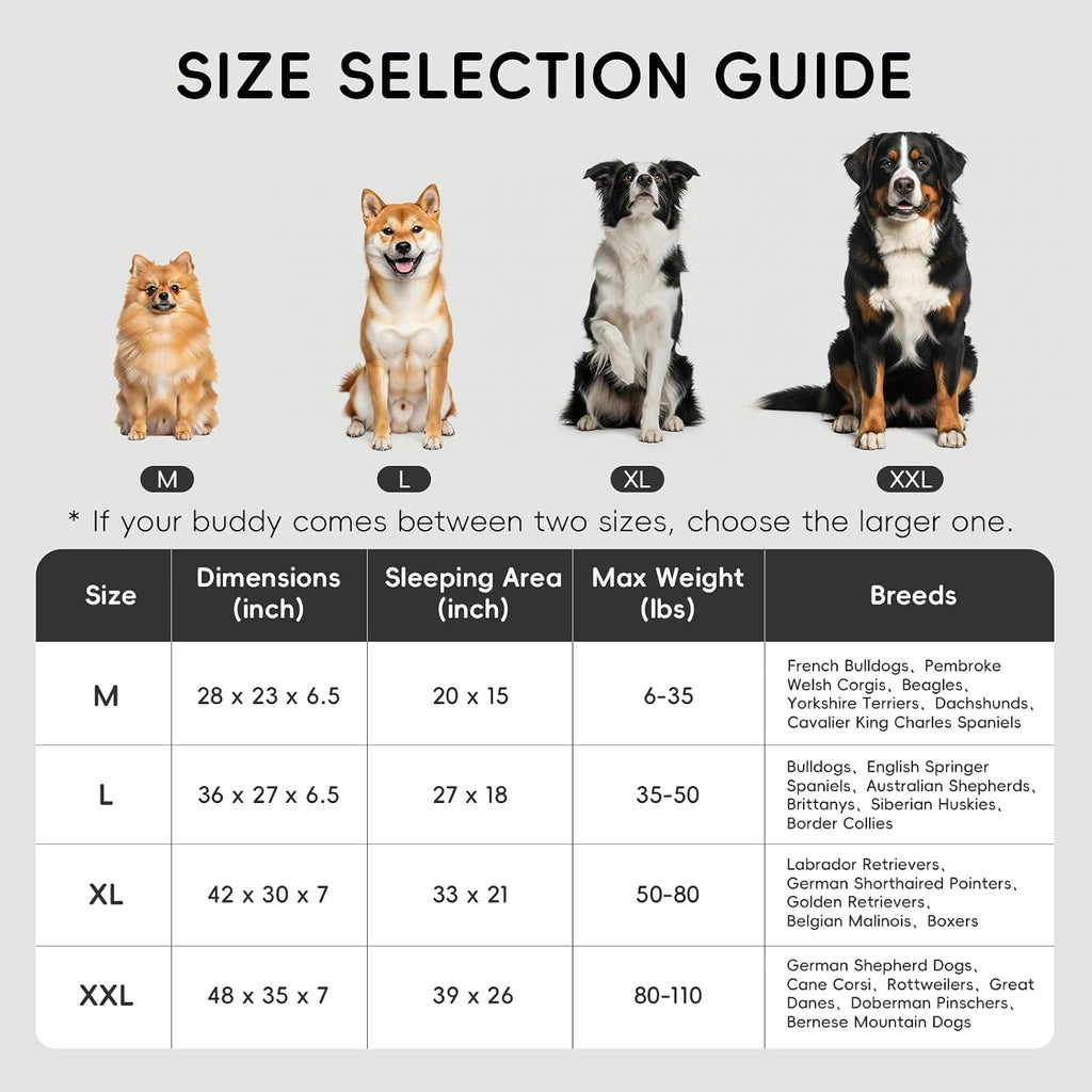 Homemate Dog Bed Large Sized Dog: 36"x27" Orthopedic Pet Bed with Toy