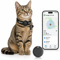 GPS Tracker for Cats, Cat Collar with Tracker for Android Users – No Monthly Fee, Google Find Hub Cat GPS Tracker Collar, IP67 Waterproof, Replaceable Battery Lasts 1 Year (Not Standalone GPS) (Gray)
