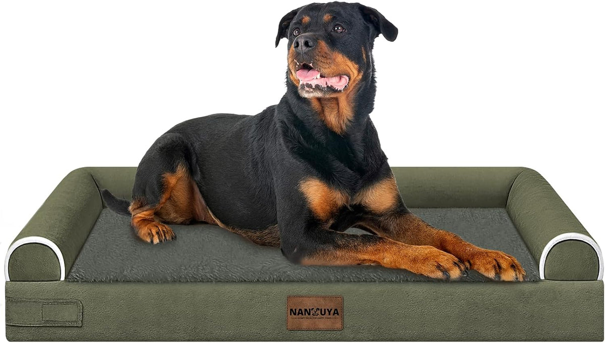NANUYA Orthopedic Dog Bed for XX-Large Dogs, 44 x 34 Inch, Dark Green