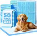 Powools Extra Large Pee Pads, 38 x 28 in, 6-Layer Leakproof, 50-Pack