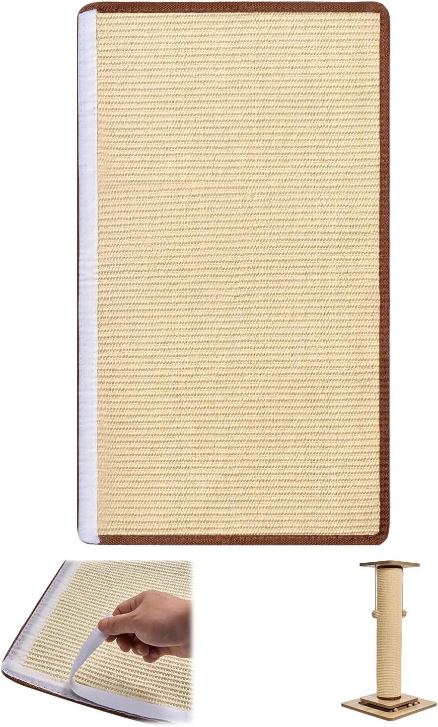 Odoland Cat Scratching Post Replace Mat Natural Sisal Scratcher Pad