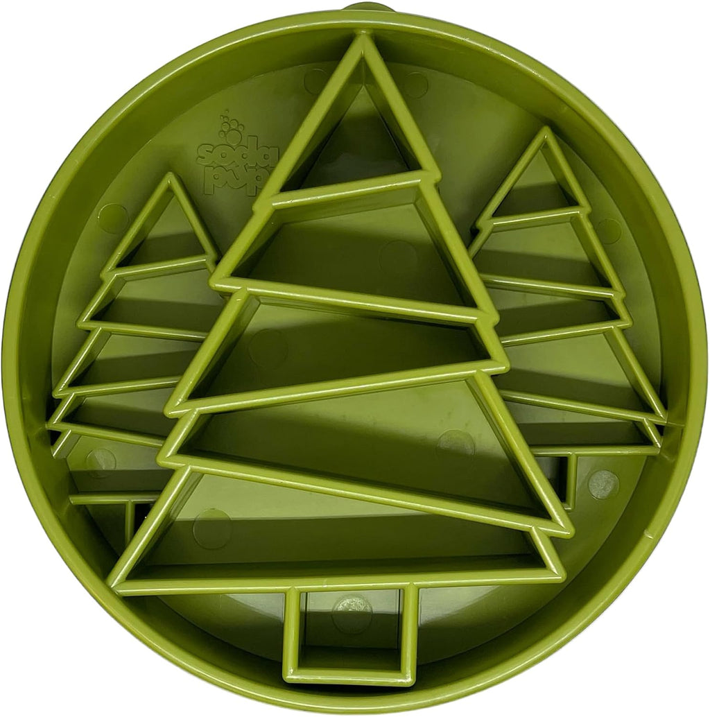 SodaPup Pine Tree Enrichment Bowl – Durable Slow Feeder Bowl Made in USA from Non-Toxic, Pet-Safe, Food Safe Material for Mental Stimulation, Slowing Down Eating, Healthy Digestion, & More