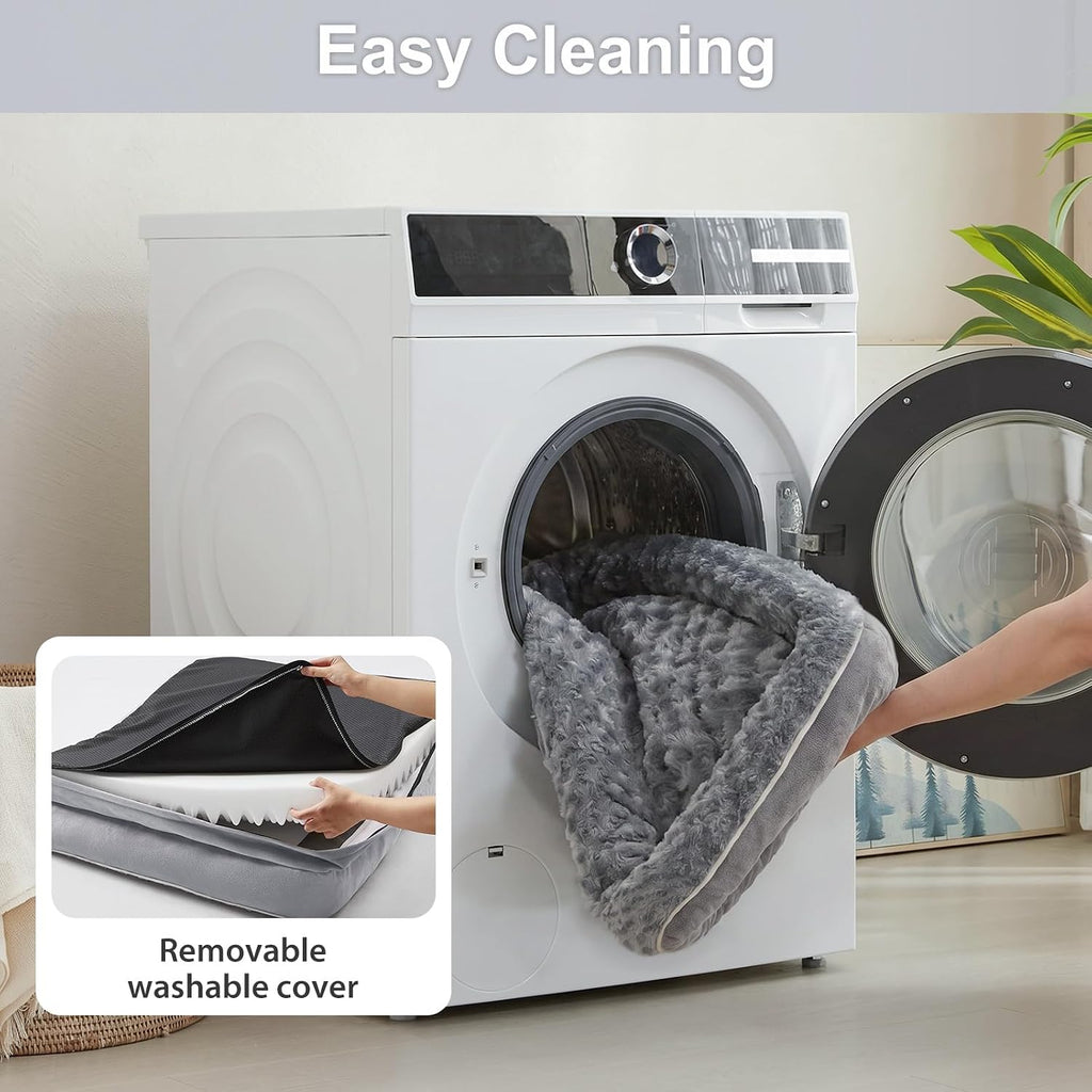 WNPETHOME Orthopedic Washable XL Dog Bed for Senior Dog Cozy Sleep