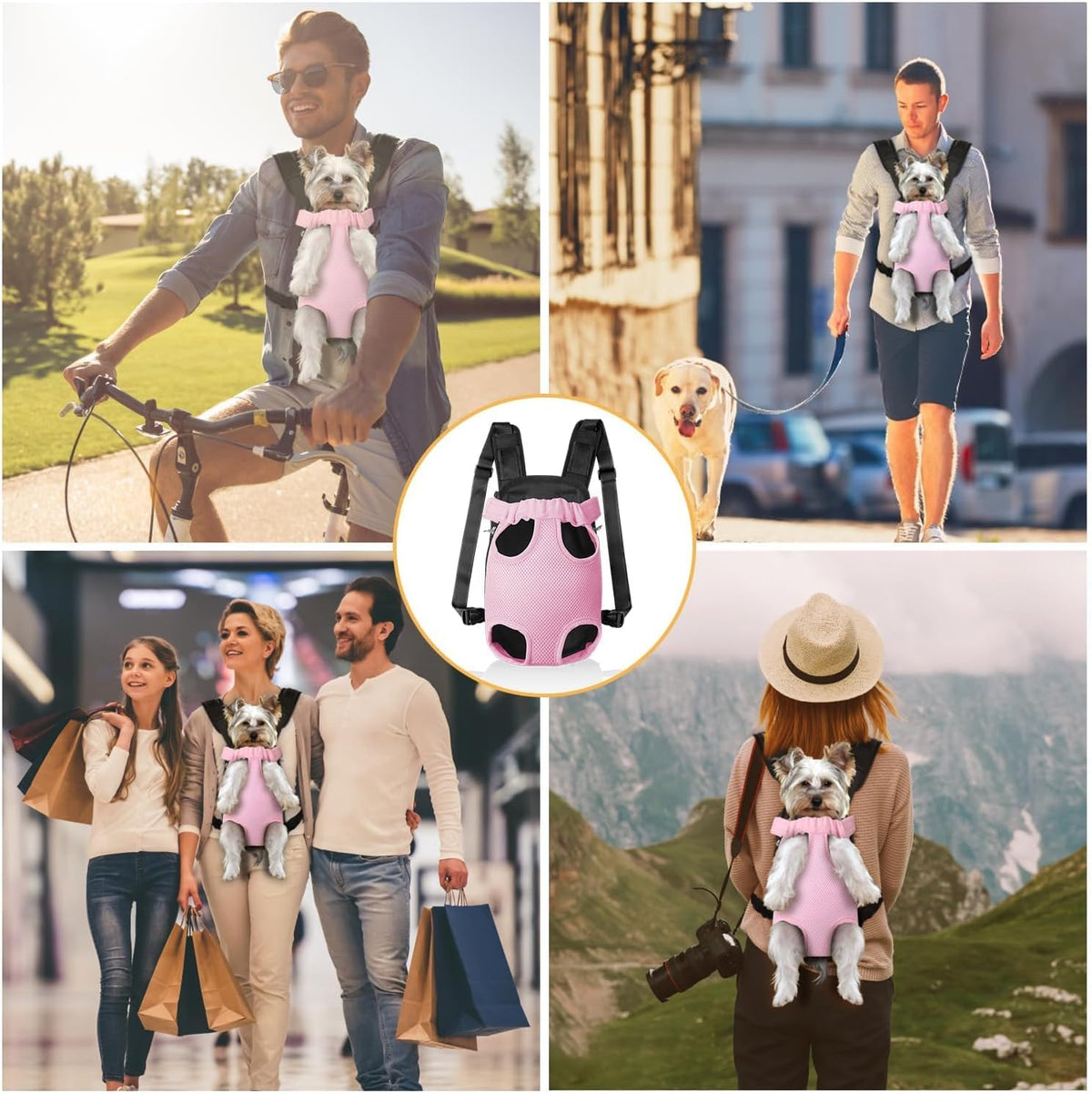 YUDODO Pet Dog Carrier Backpack Adjustable Front Carrier for Small Dog Cat