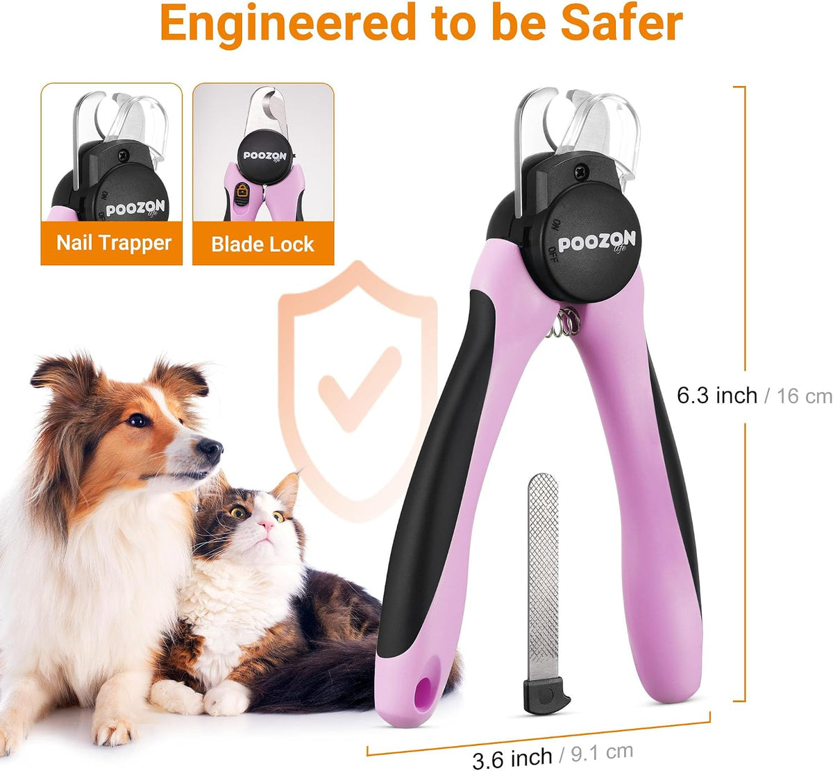 Dog Nail Clipper with Light, Illuminates Nail Clipper Kit or Bloodline for Safe, Easy Trimmers, Extra Sharp for Thick Nails, Quick Sensor, Avoid Over Cutting Toenail, for Cats & Dogs