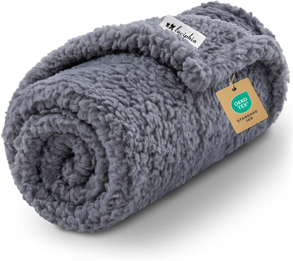 Luciphia Ultra Soft Sherpa Fleece Dog Puppy Cat Blanket for Small Pets