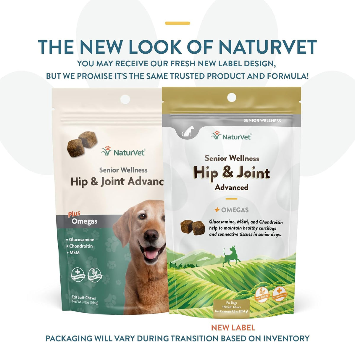 NaturVet Senior Dog Wellness Hip & Joint Advanced Plus - 120 Soft Chews