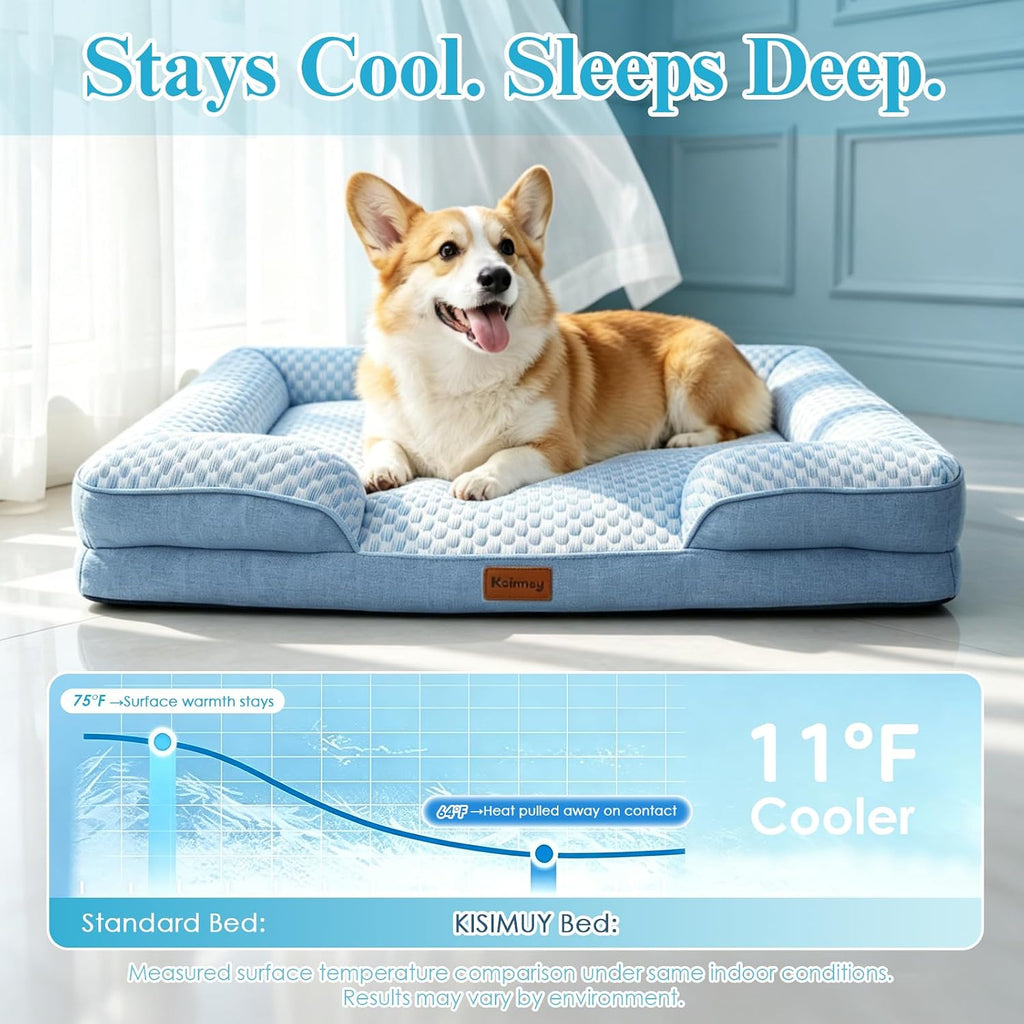Cooling Orthopedic Dog Bed, Waterproof Washable Dog Bed