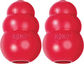 KONG Classic Stuffable Dog Toy - Fetch & Chew Toy for Dogs - Treat-Filling Capabilities & Erratic Bounce for Extended Play Time - Durable Natural Rubber Material - for Extra Small Dogs (Pack of 2)