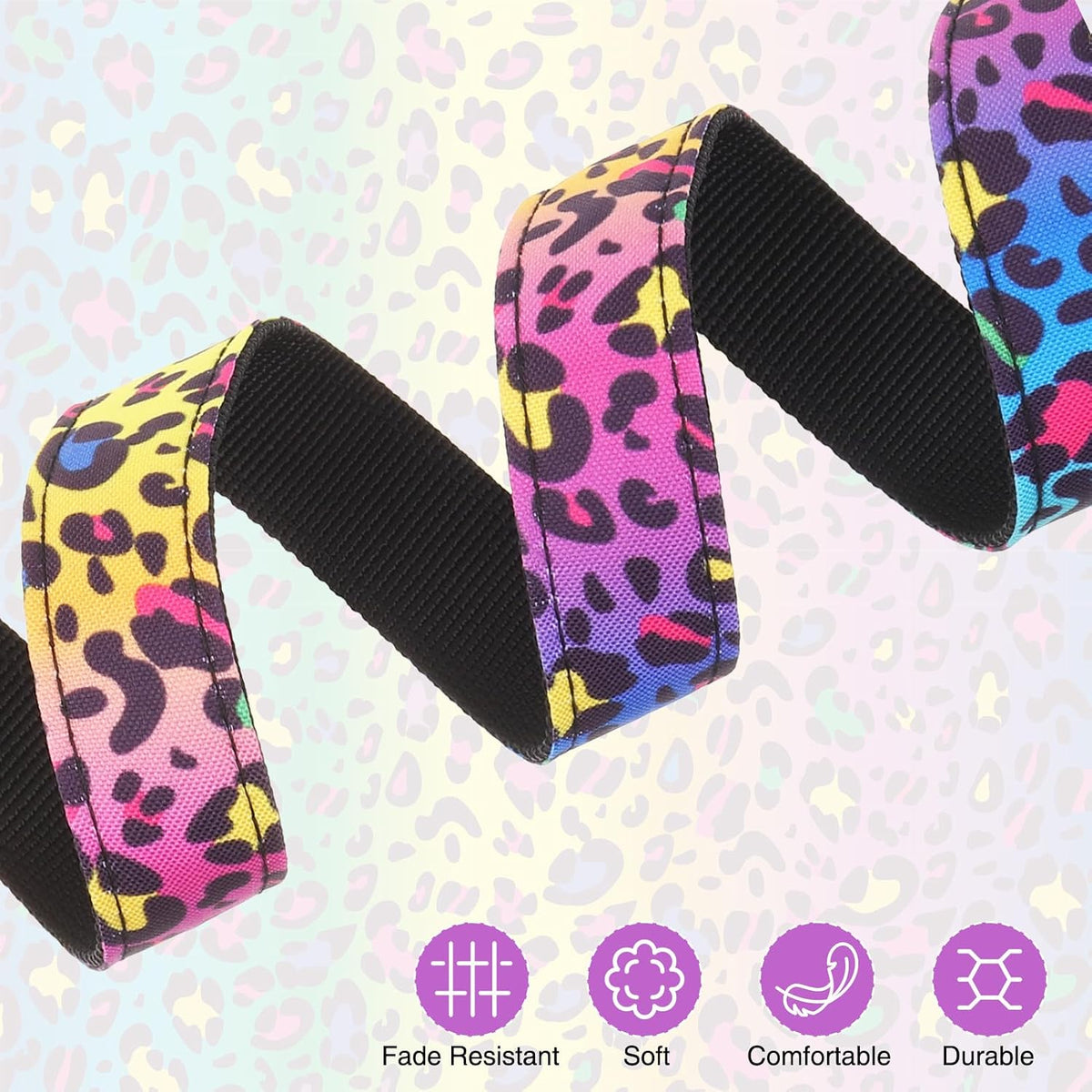 Dog Collar and Leash Set, Adjustable Pet Collars with 5FT Leash