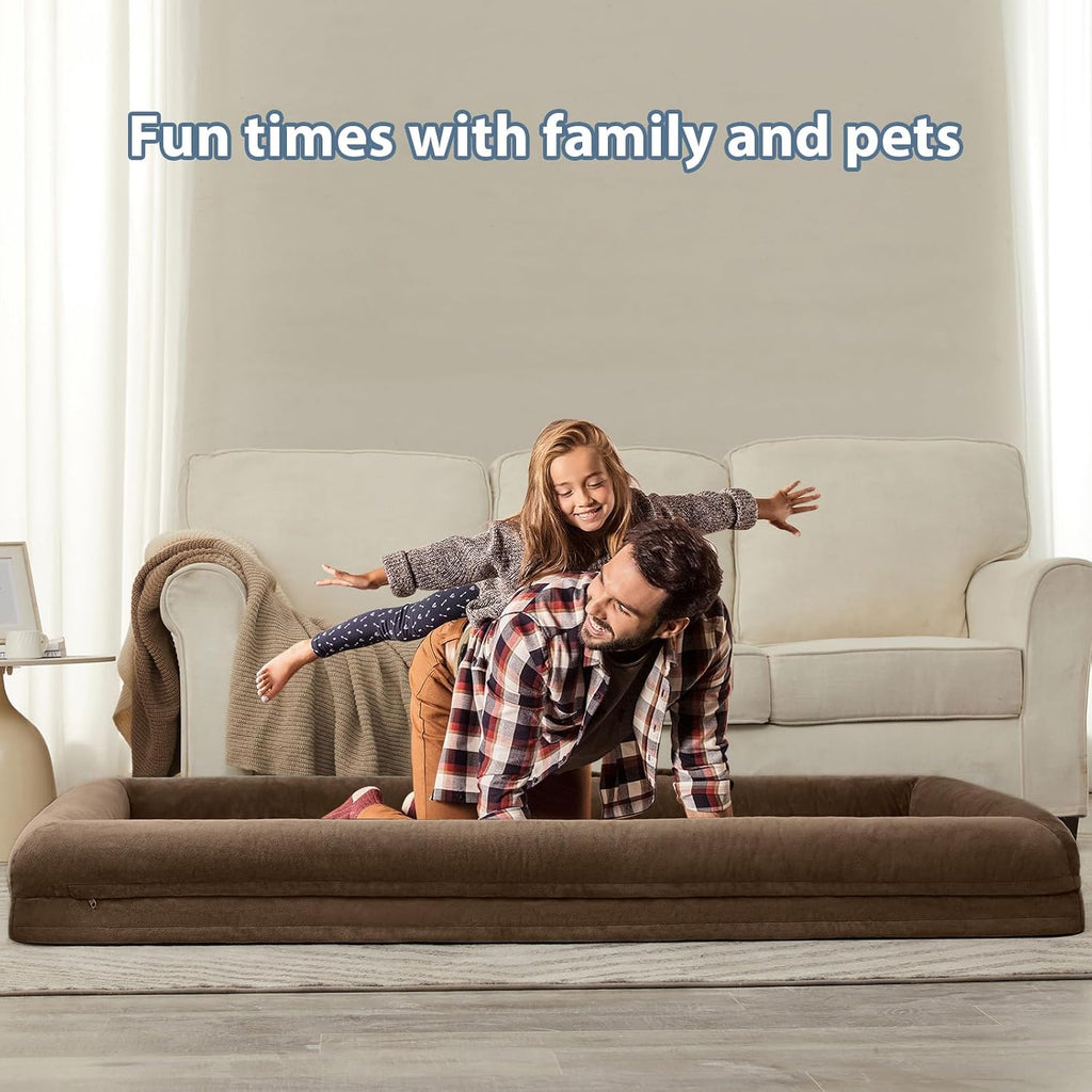 WNPETHOME Human Dog Bed Orthopedic for Adult & Dogs Comfy Sleeping
