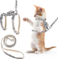 TIESOME Cat Harness and Leash Set, Adjustable Gradient Kitten Harness