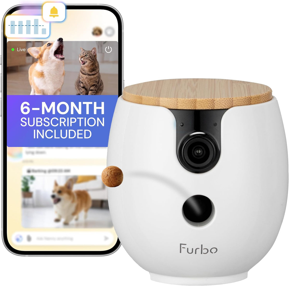 Furbo Mini 360° 2K QHD Pet Camera [6-Month Subscription Included]