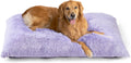 EHEYCIGA Fluffy Dog Crate Bed, Plush Extra Large Dog Pillow, Purple