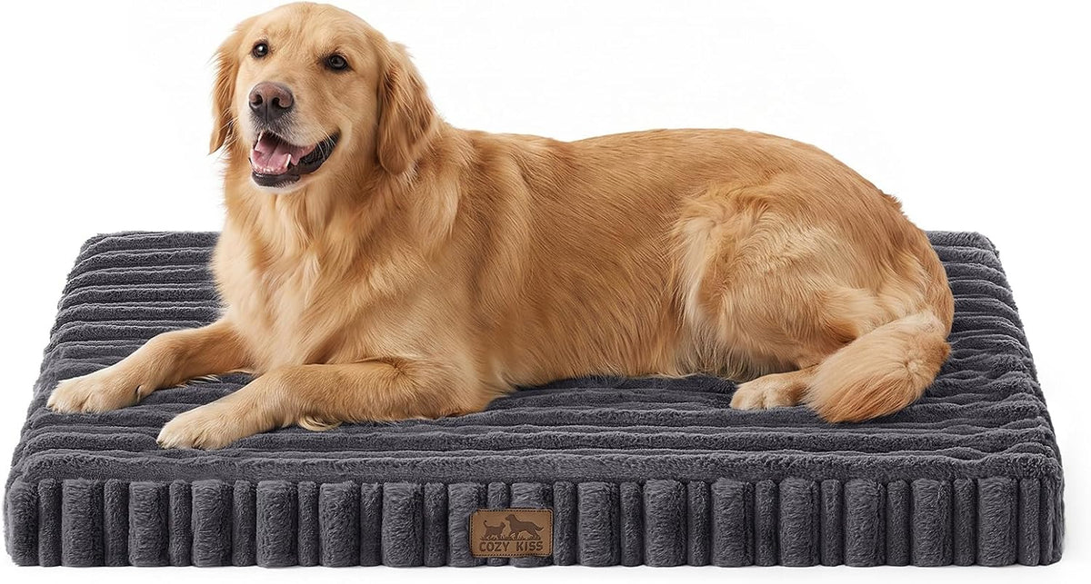 COZY KISS Orthopedic Washable Dog Bed for Medium Dogs, Removable, Dark Grey