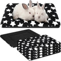 VitalCozy 4 Pcs Dog Crate Pads Soft Warm,18 x 14 x 1.6 Inch,Star,Black