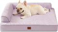 EHEYCIGA Orthopedic Dog Bed Medium Size, Memory Foam Dog Bed, Lilac