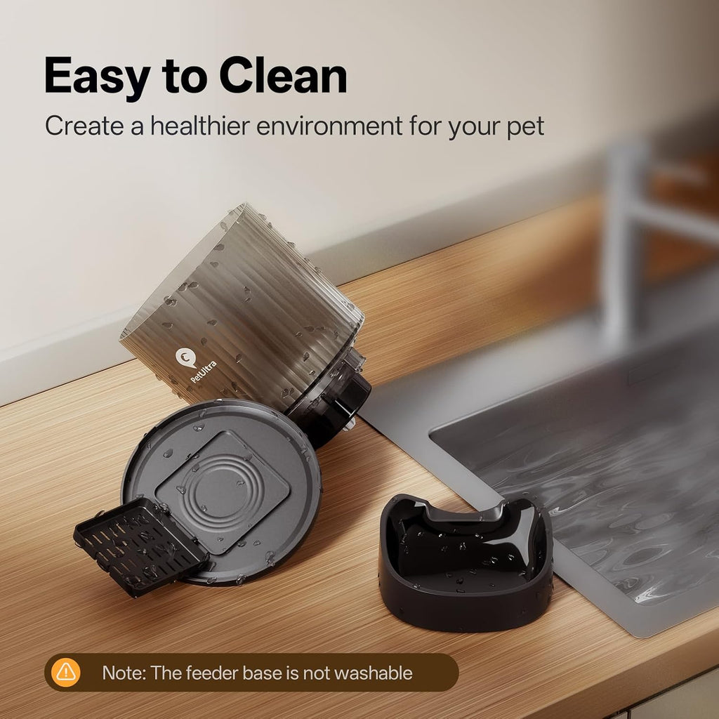 PETULTRA Automatic Cat Feeder 5Ghz WiFi APP Control Cat Food Dispenser